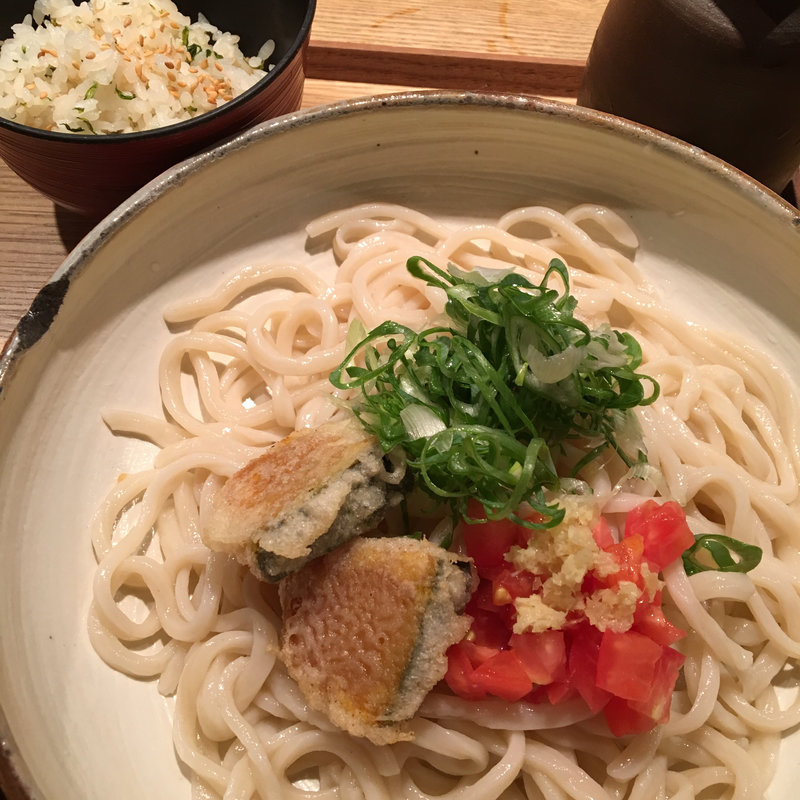 胡麻とカボチャの冷たいクリームうどん(山長 大手町店)