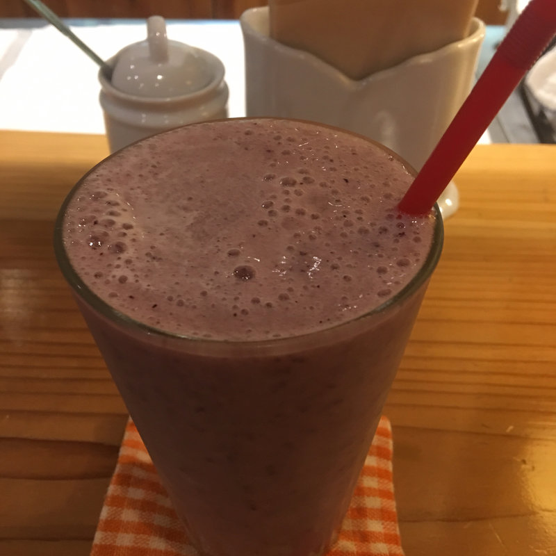 巨峰 ブルーベリー バナナのmixスムージー(かせやCAFE)