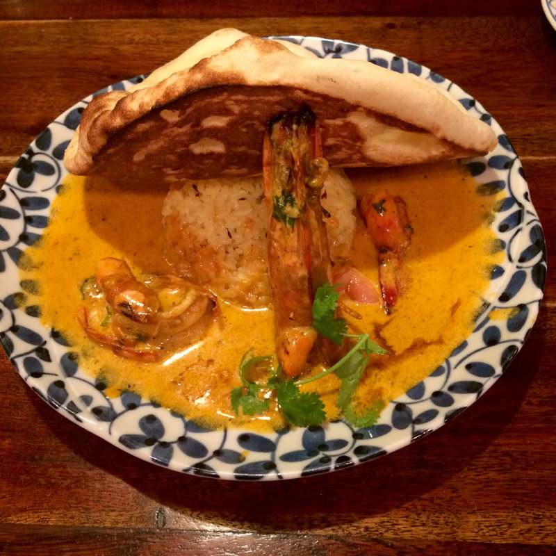 ボンベイ風ジンガーシュリンプカレー(印度料理シタール )