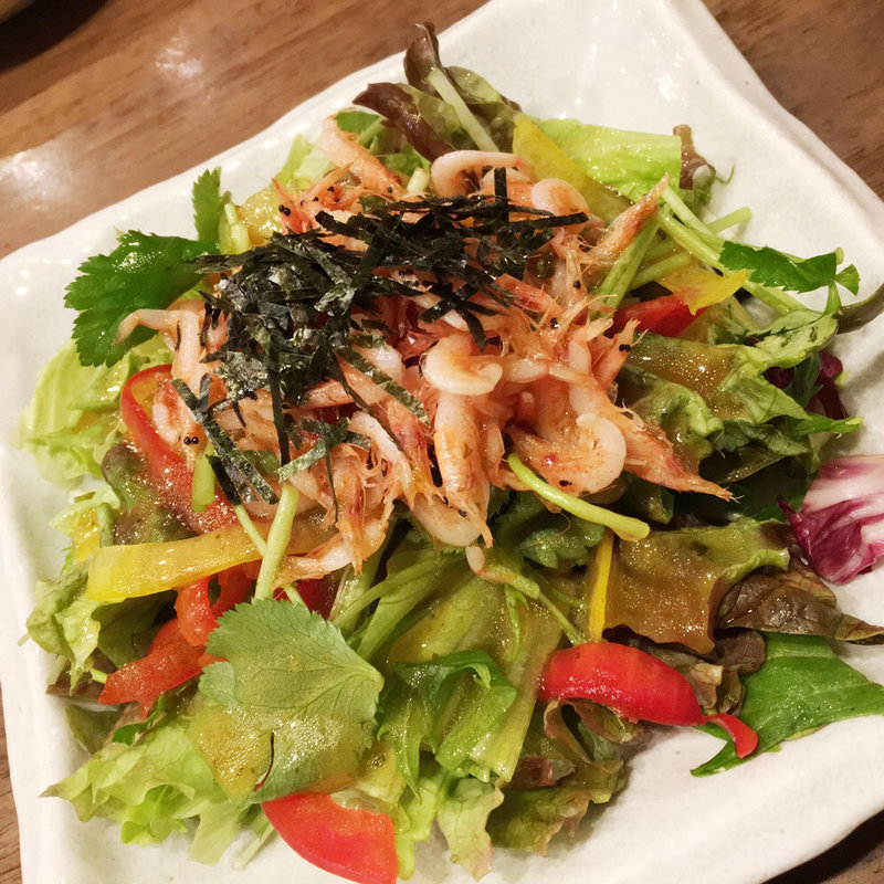 桜えびと三つ葉のわさびサラダ(鶏処とりぞう)