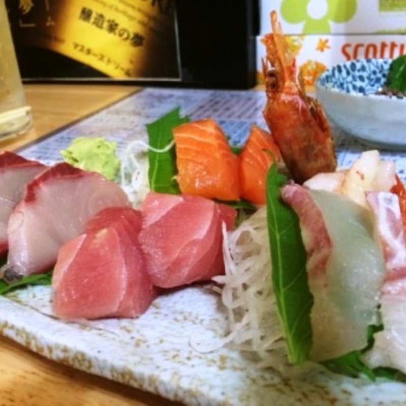 造り5種盛り(立呑み 得一  上本町店)