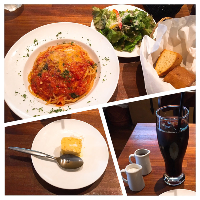 【ランチセット】モッツァレラチーズとフレッシュバジルのポモドーロパスタ(山王CAFE （山王カフェ）)