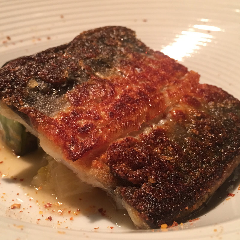 鰻のカリカリ焼き 青茄子(ドゥエリーニュ （Due ligne）)