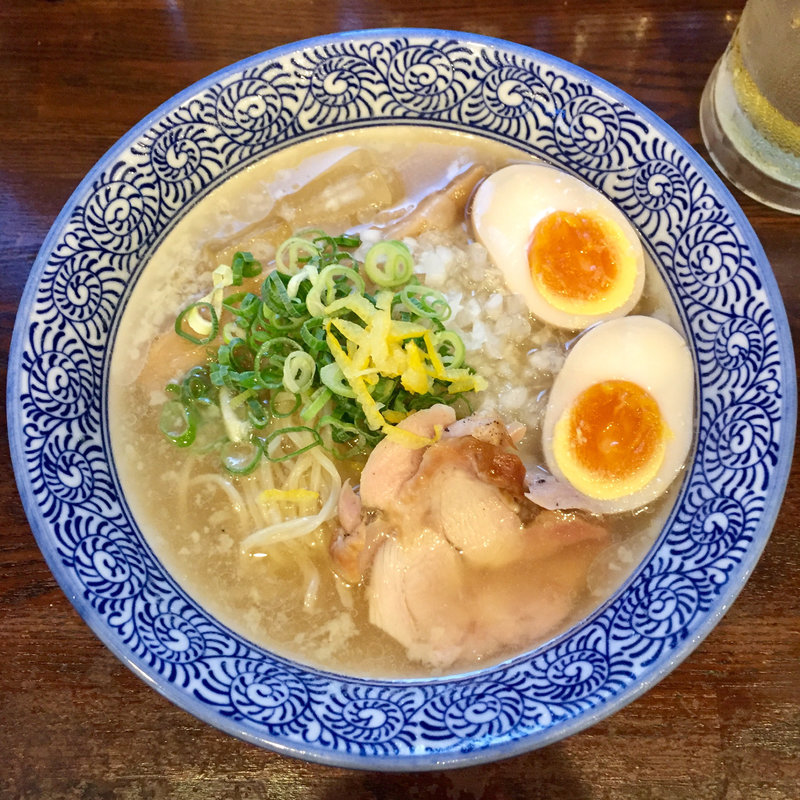 柚子香る冷やし比内地鶏らーめん(与力屋 八丁堀店)