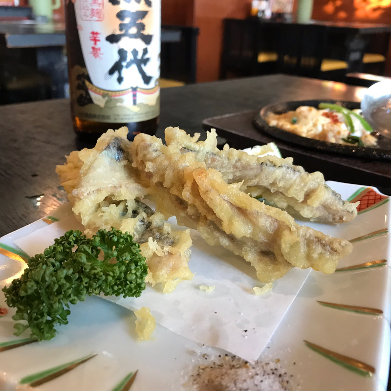 生鰯の天ぷら(はかたきねやうどん原田店)