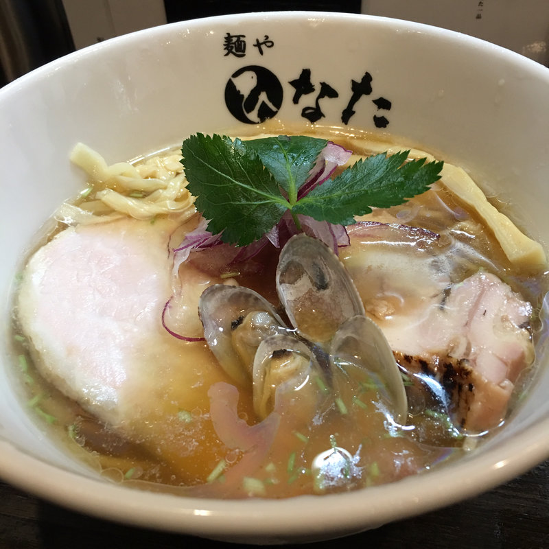 貝と煮干の醤油冷やしらーめん(麺や ひなた)