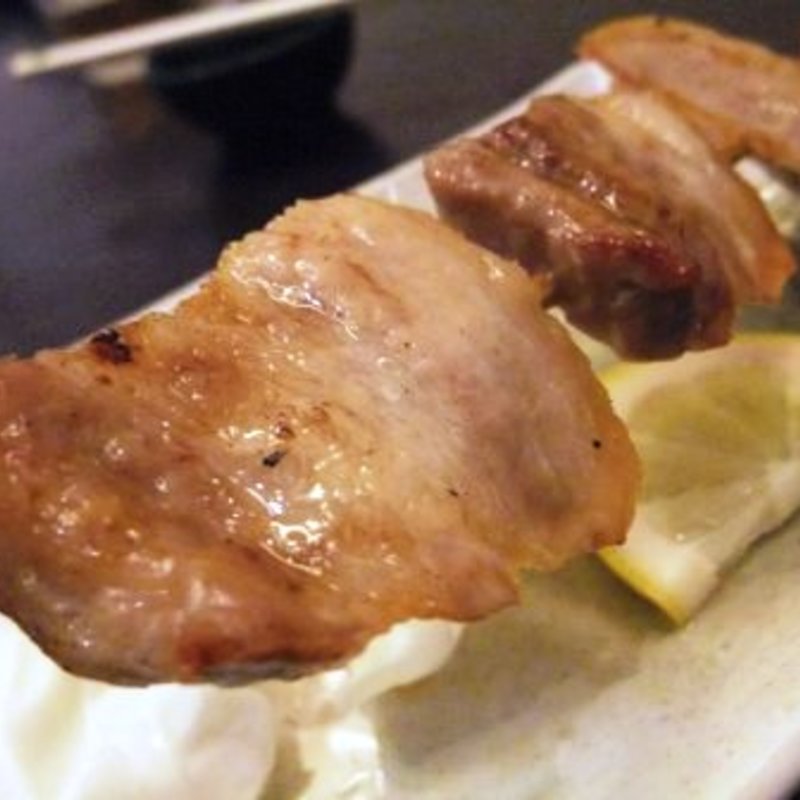 結美豚バラ串焼き(大衆割烹 なわのれん)