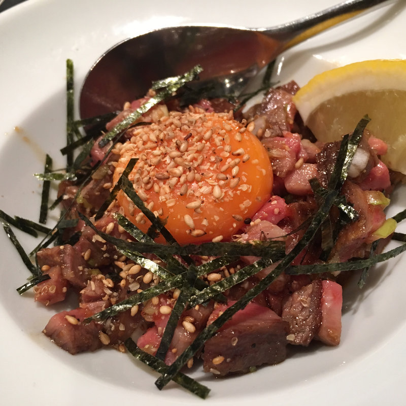 ユッケ風ローストビーフ(焼肉ジャンボ 本郷店)