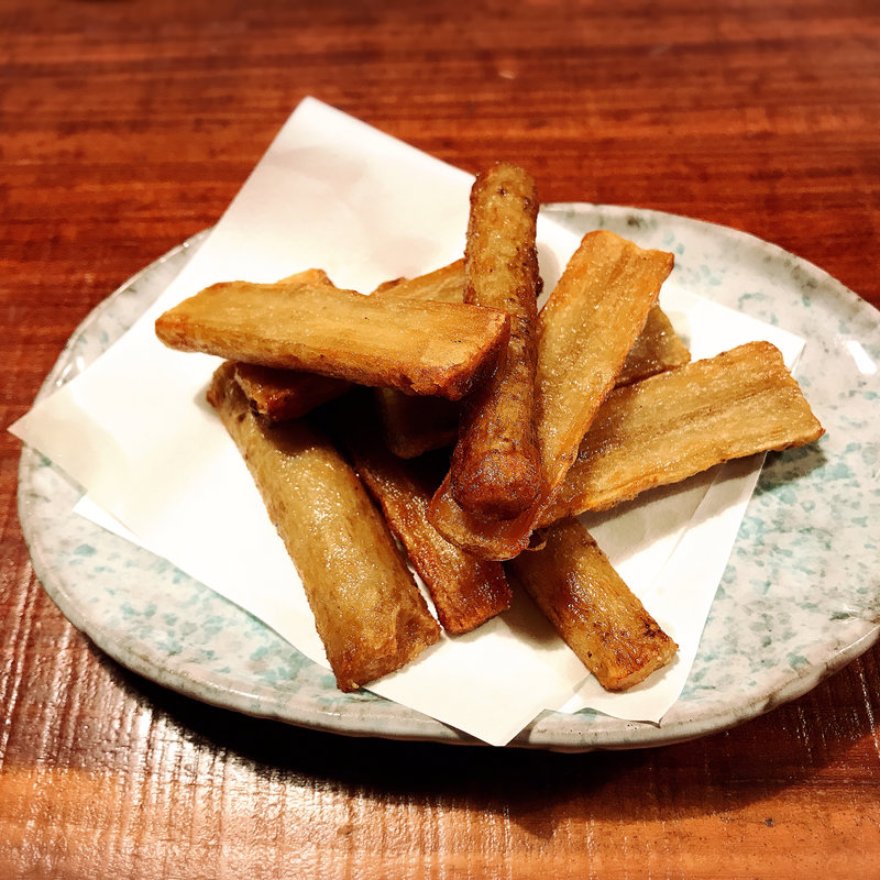 ゴボウの唐揚(オサカナヤ 魚哲 中目黒店)