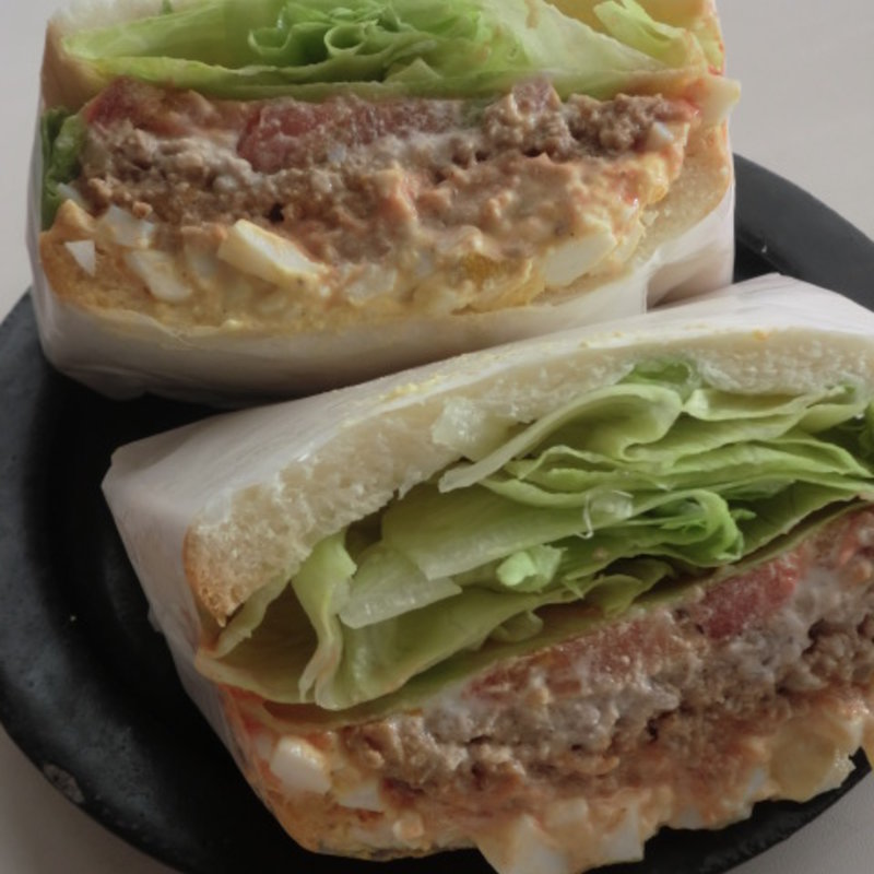 エッグサラダ×ハンバーグ(Sandelica サンデリカ)