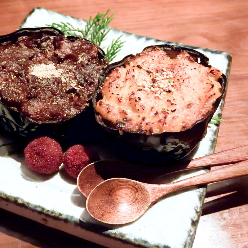 米茄子の二色田楽(座屋 （いざりや）)