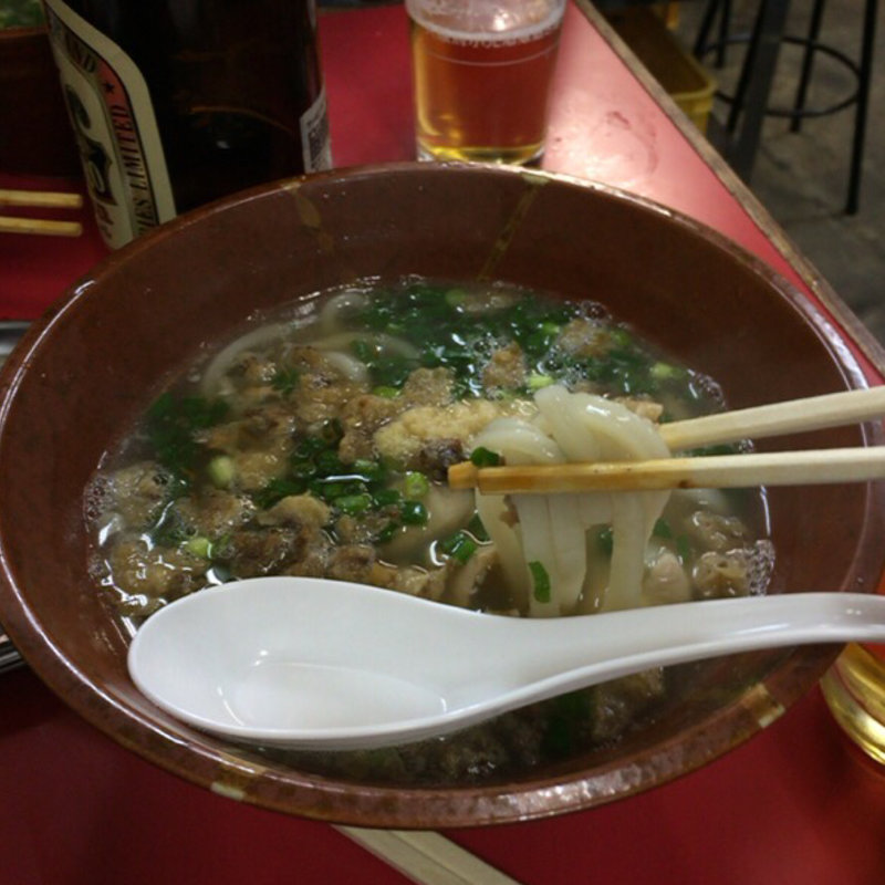 豚かすホルモンうどん(乃ノ家)