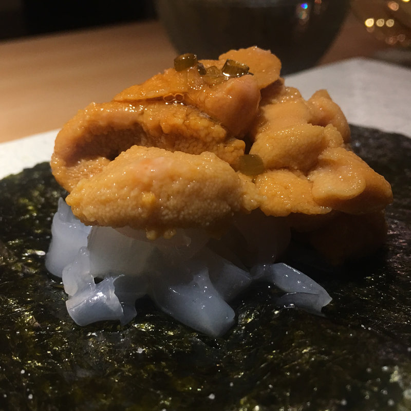 赤雲丹 剣先烏賊 愛南町海苔(銀座盡)