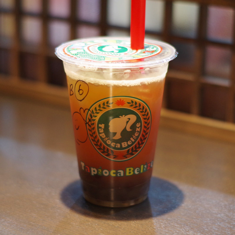 ライチティー ブラックタピオカ(タピオカベリーズ 京都タワー店)