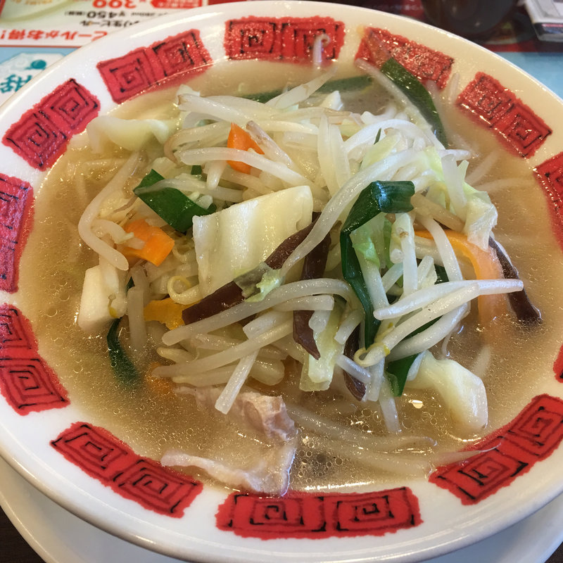 お好み麺ランチ (国産野菜たっぷりタンメン) と餃子(バーミヤン 調布つつじケ丘店)