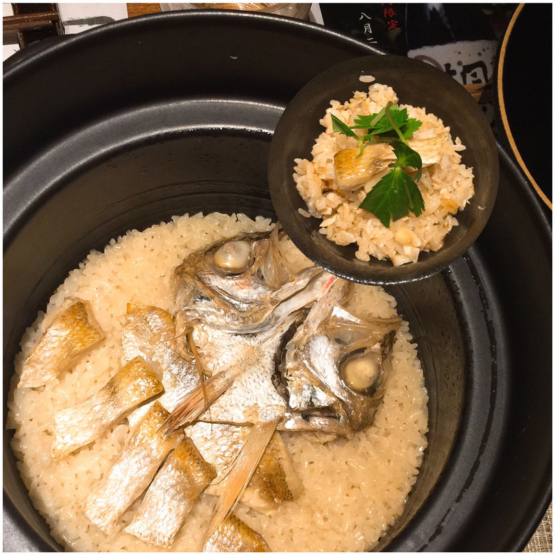 一尾丸ごと土鍋ご飯(のどぐろ専門 銀座 仲俣)