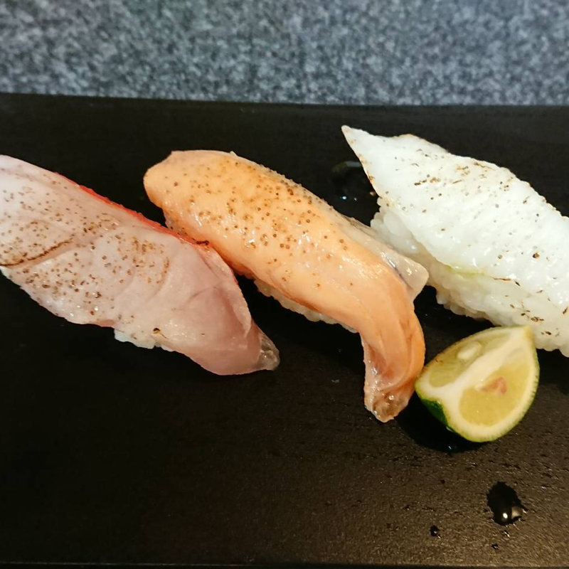 塩炙り三貫セット(すしざんまい 錦糸町店)