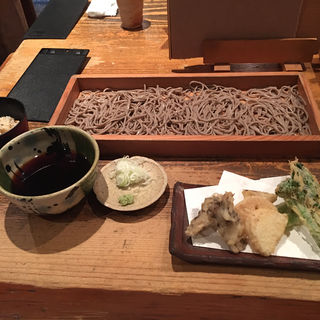 野菜天ぷらセット(板蕎麦 香り家 恵比寿店)