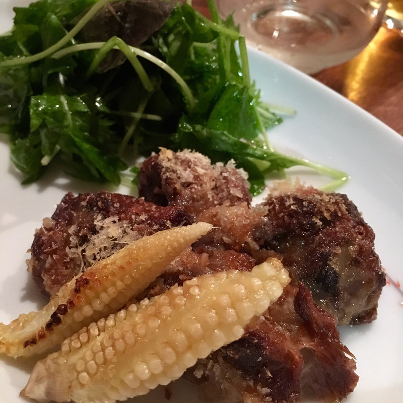 豚なんこつとヤングコーンのオーブン焼き(コノ花まひろ )