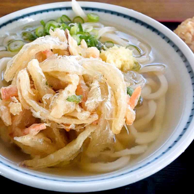 かけそのまま+かき揚げ(うどん 一福 （いっぷく）)