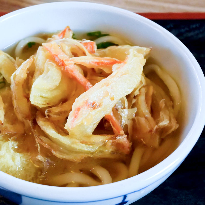 かけそのまま+かき揚げ(ふるかわうどん )