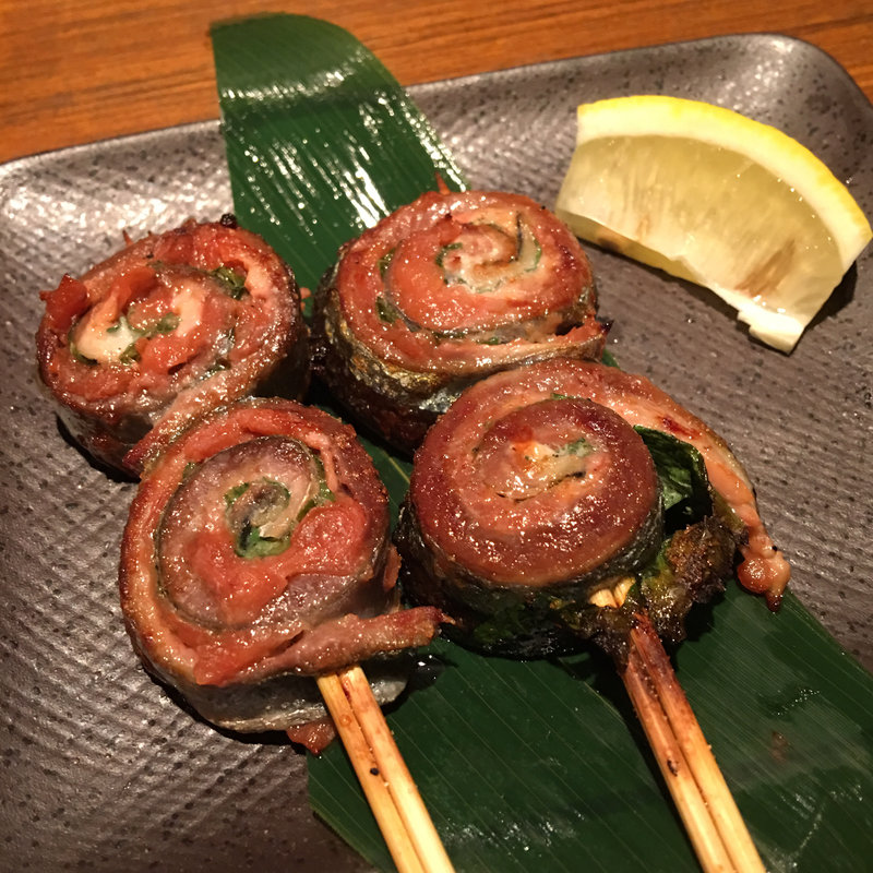 秋刀魚の梅肉大葉巻き(むさし大曽根店)