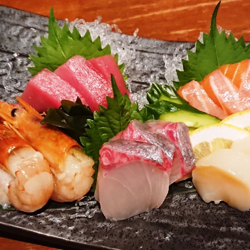 本日のお造り5種類盛り合せ(薩摩の蔵 京橋本店)