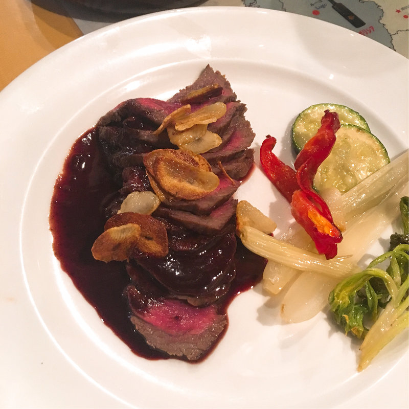 小豆島オリーブ牛のステーキ(カサ・デ・マチャ 三田)