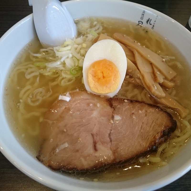 塩ラーメン(ラーメン専門 三代目 月見軒 六実店)