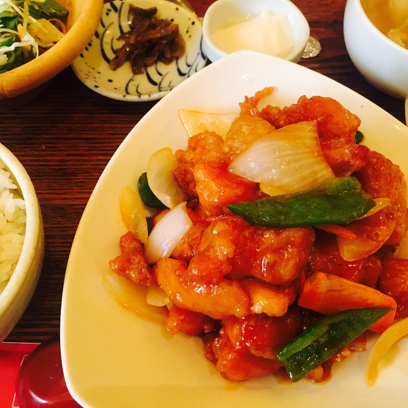 揚げ鶏の甘酢炒め(Xiangni Cafe 奥原宿)