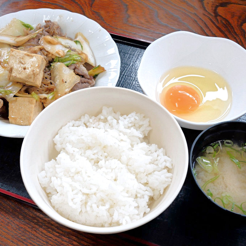 すき焼き定食(ひばり食堂 )