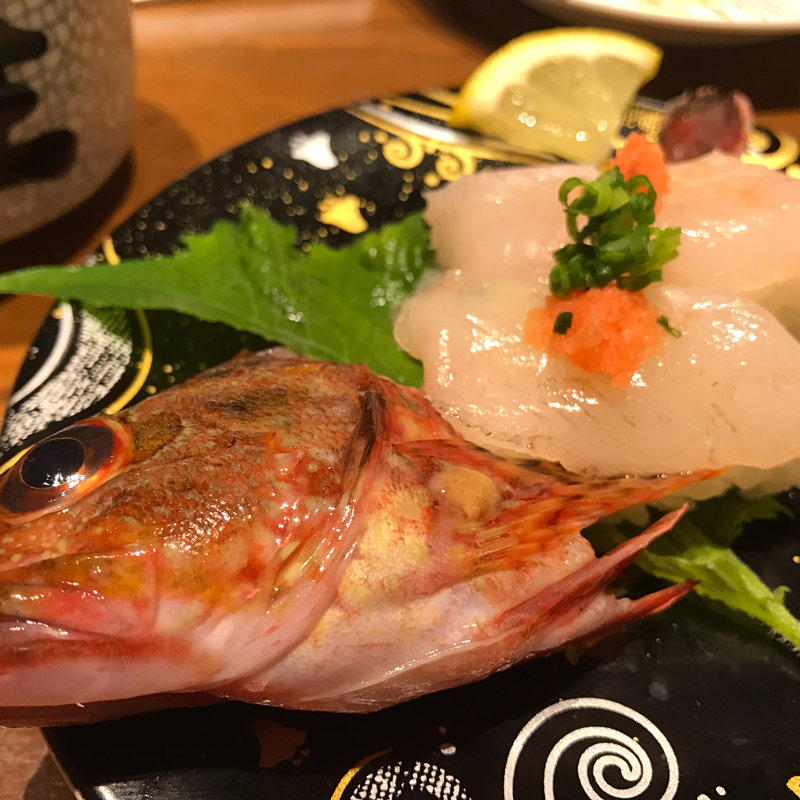 ガラカブ（かさご）の握り(ばんばん寿司 イオンタウン熊本西店 )