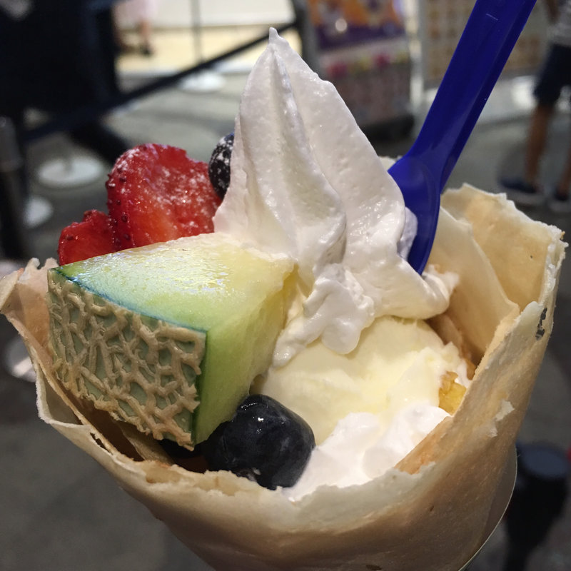 たっぷりメロンのフルーツパルフェ(ディッパーダン キャナルオ－パ店)