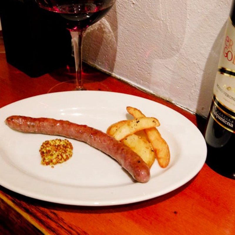 エゾ鹿のソーセージ(立ち飲みワイン GRECO 1号店)