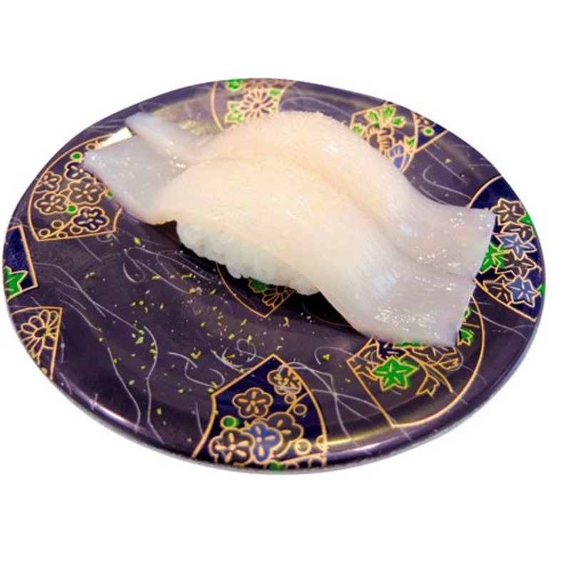 真いかゆず塩握り(回転寿司 根室花まる 銀座店)