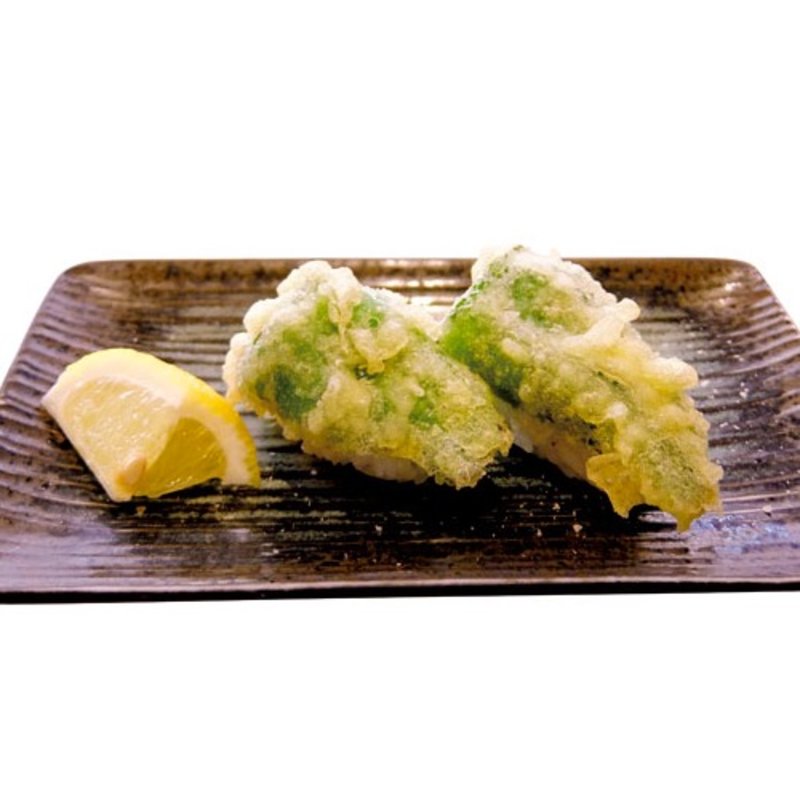 万願寺天ぷらにぎり(廻転寿司CHOJIRO 二子玉川店)