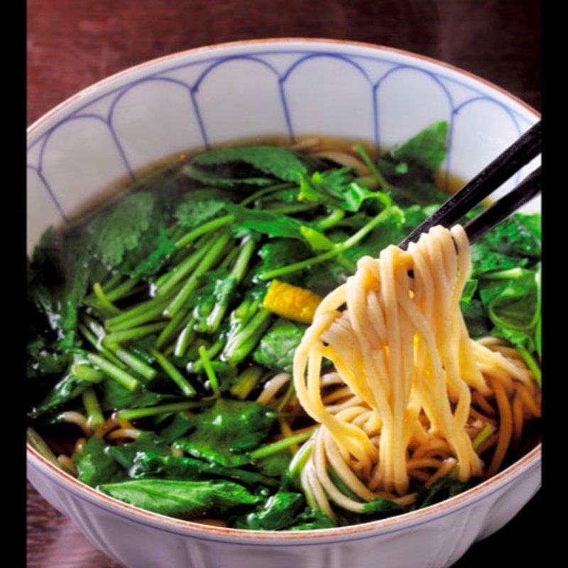 三つ葉かけそば(手打蕎麦割烹 山せみ)