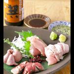 鶏のお刺身盛り合わせ