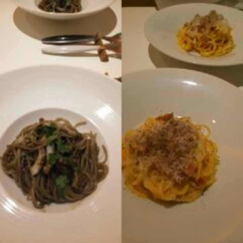 アオリイカのちょっぴりピリ辛イカ墨スパゲティ(パスタバカ一代)