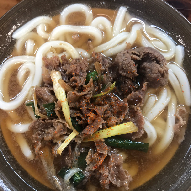 肉うどん(牧のうどん 今宿店)