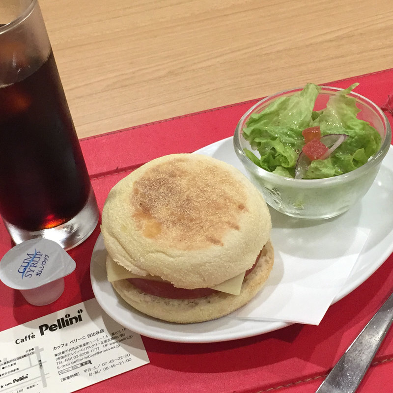 モーニングマフィンセット(Caffe & Bar Pellini 日比谷店)