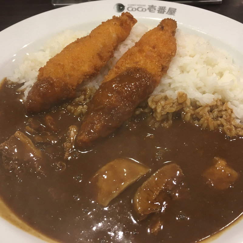 THE牛カレー、フィッシュフライ 400g(カレーハウス CoCo壱番屋 JR新小岩駅北口店)