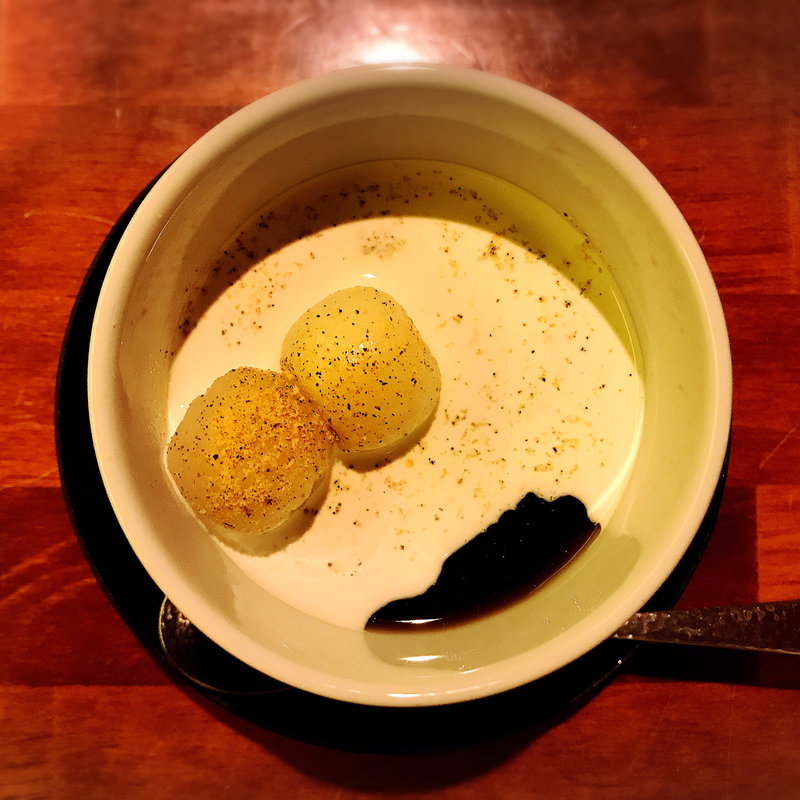 もちもち黒糖ゼリー白玉のせ(代官山 焼肉かねこ )