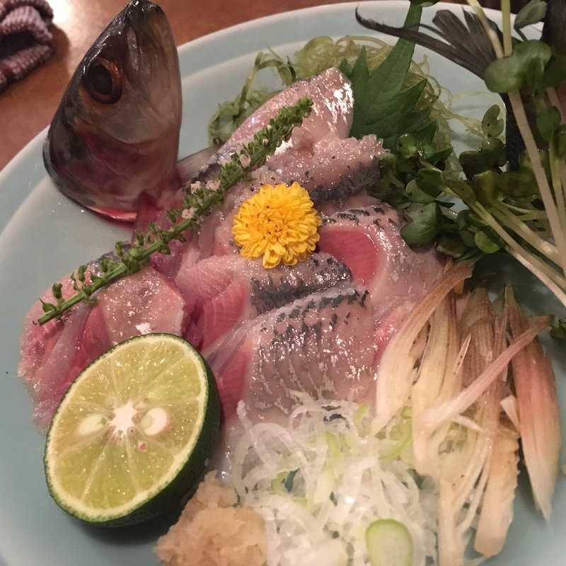 アジの刺身(江戸安)