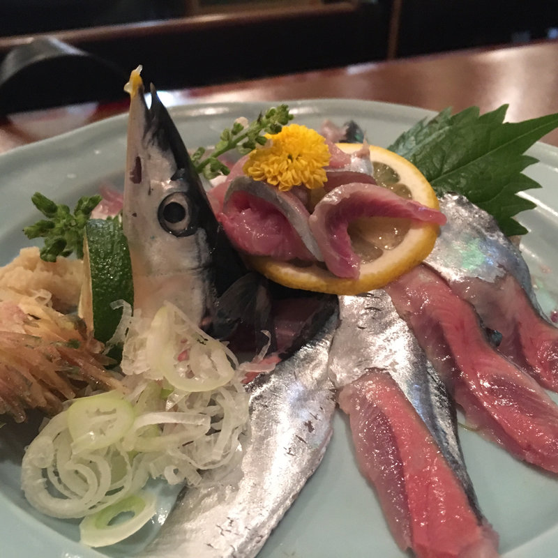 サンマの刺身(江戸安)