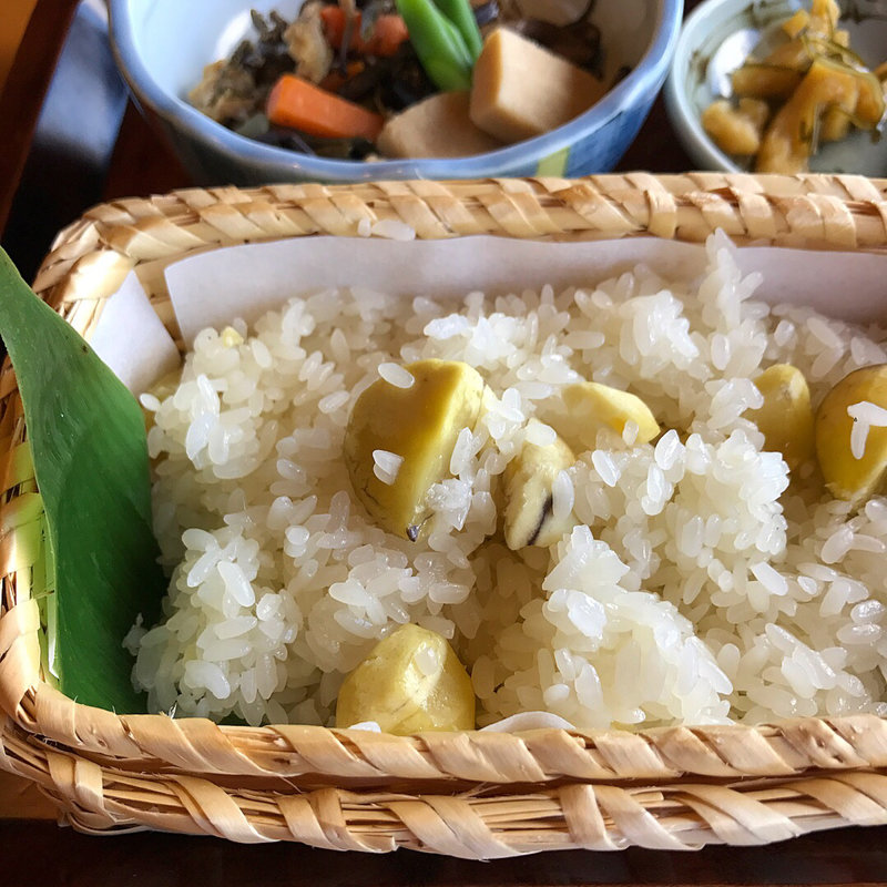 栗おこわ 山里定食(竹風堂 小布施本店 （ちくふうどう）)