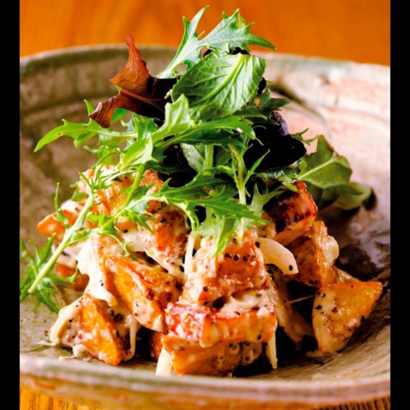 じゃがいもと炒めベーコンのあったかいポテトサラダ(夕)