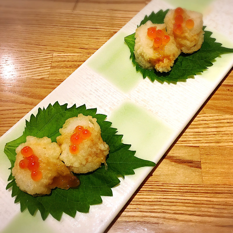 帆立貝柱と雲丹(ISOGAMI　FRY　BAR （イソガミ フライ バル）)