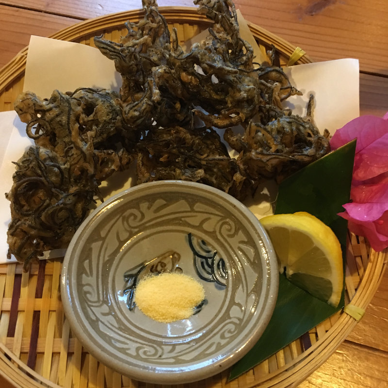 もずくの天麩羅(島料理 結 小浜島店)