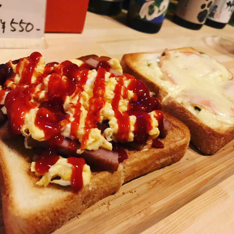 オープンサンド（スパム）(85cafe（ハコカフェ）)